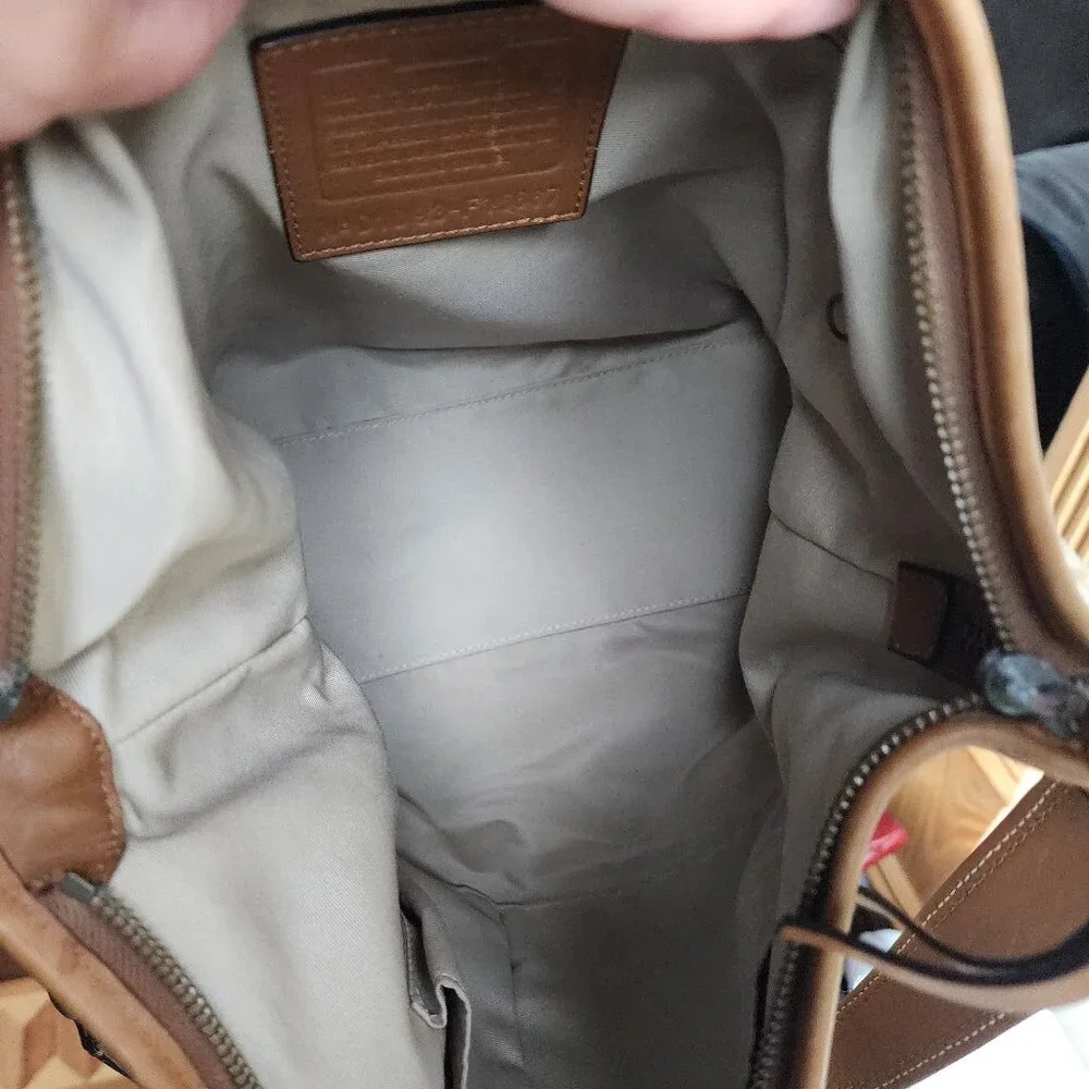 COACH Vintage D1093-F15667 Chelsea Optic C Tan/Brown Hobo Bag